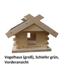 23.230-03 Vogelhaus (groß), Schiefer grün - 1